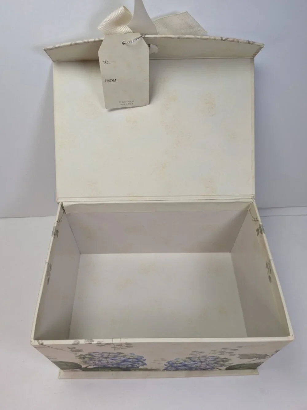 Susan Winget Botanical Gift Box Lot 3pc Lavender Book Hydrangea Peony